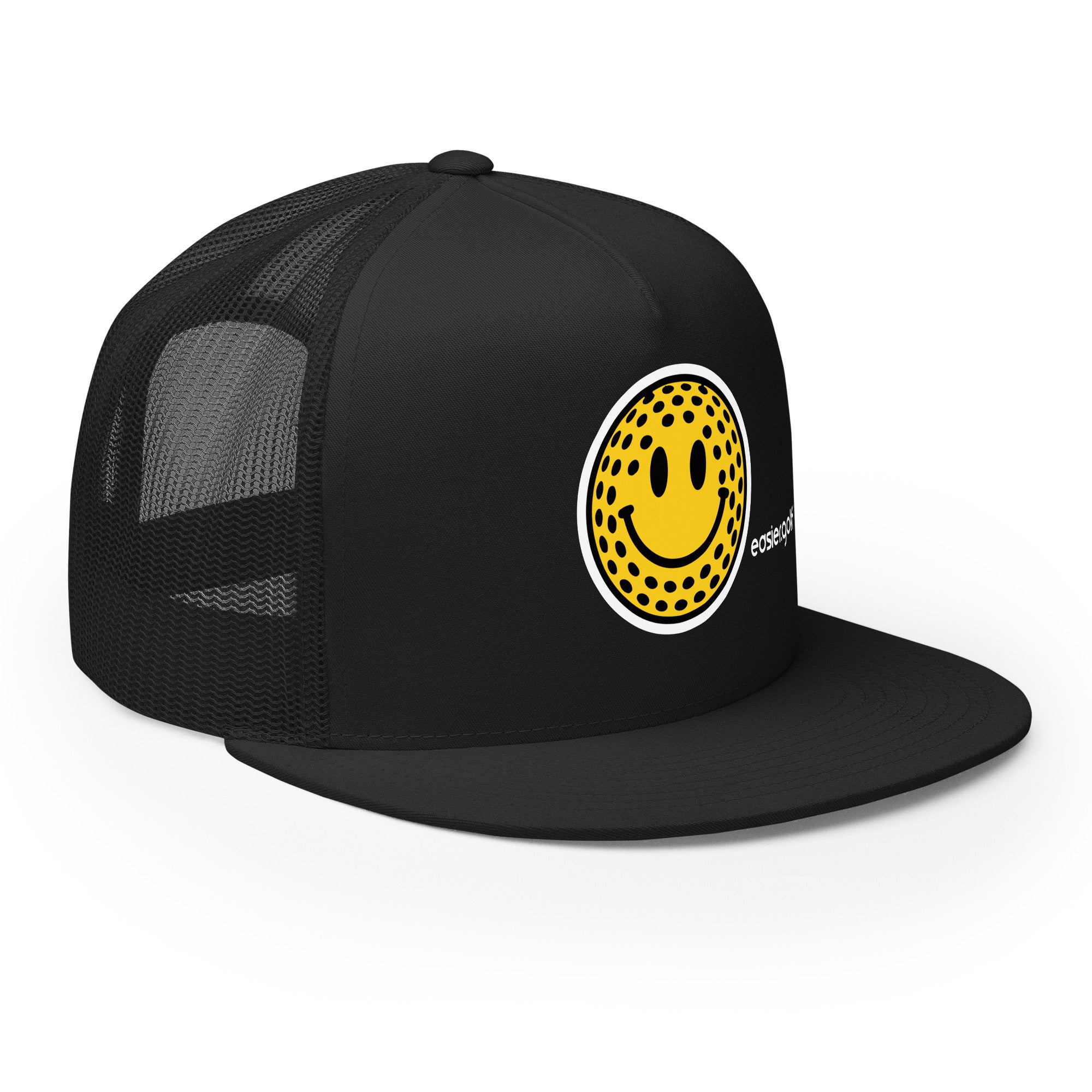 Smile Unisex Trucker Cap - Black – easier.golf