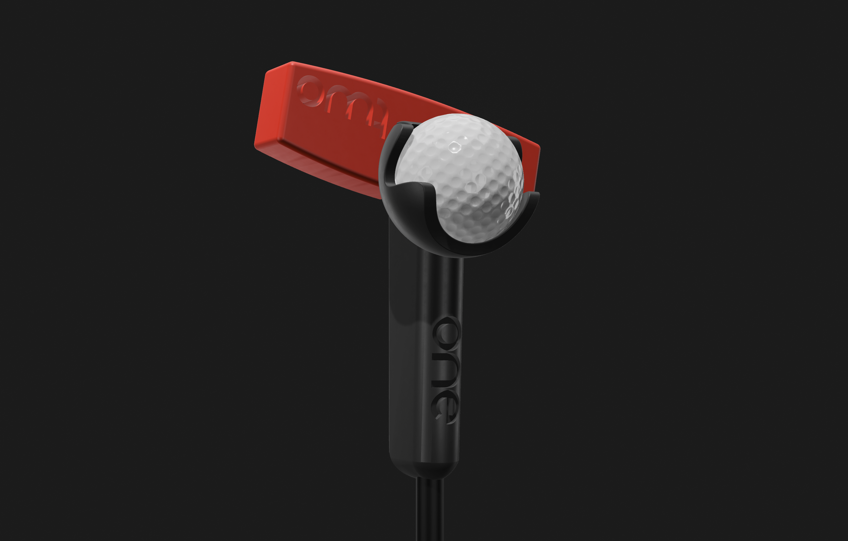 Golf Ball Thrower mounted on shaft